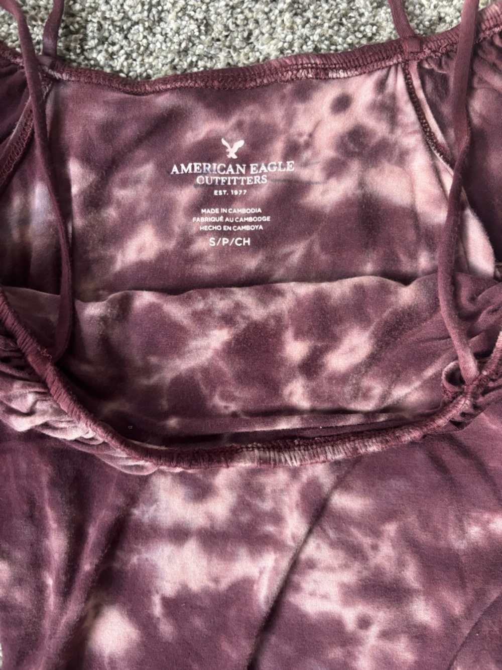 American Eagle
Girls Off-Shoulder Tie-Dye One-Piece Bodysuit in Plum - Picture 3 of 3